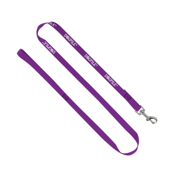 3/4" Smooth Nylon Pet Leash with Bright Metal Snap Hook