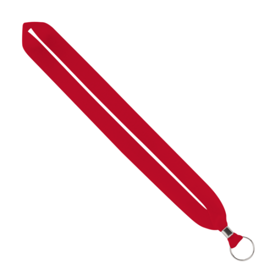 Import Rush 1" Polyester Lanyard with Silver Crimp & Split-Ring