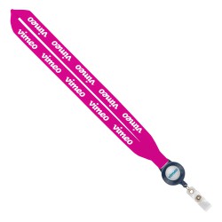 Import Rush 1" Polyester Lanyard with Sewn Badge Reel