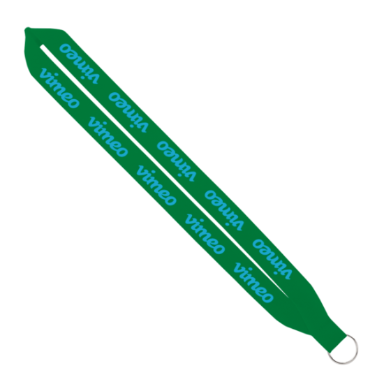 Import Rush 1" Polyester Lanyard with Sewn Silver Split-Ring