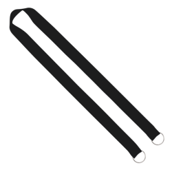 Import Rush 1" Polyester 2-Ended Lanyard with Dual Sewn Silver Metal Split-Ring