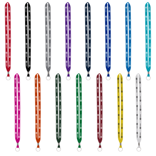 Import Rush 1/2" Polyester Lanyard with Silver Crimp & Split-Ring
