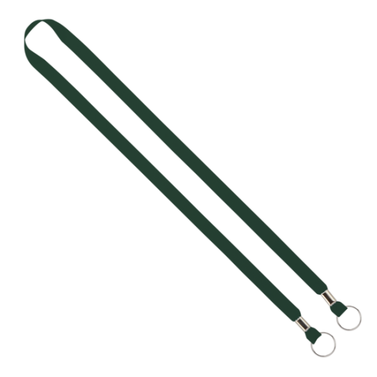 Import Rush 1/2" Polyester 2-Ended Lanyard with Dual Silver Metal Crimp & Split-Ring