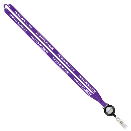 Import Rush 1/2" Polyester Lanyard with Sewn Badge Reel