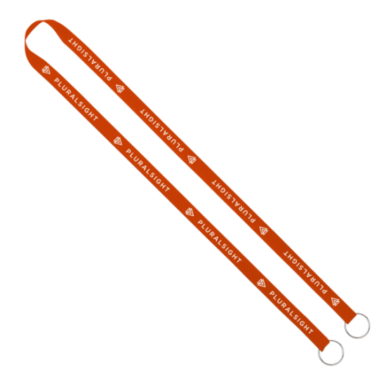 Import Rush 1/2" Polyester 2-Ended Lanyard with Dual Sewn Silver Metal Split-Ring