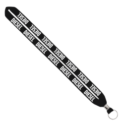 Import Rush 3/4" Polyester Lanyard with Silver Crimp & Split-Ring