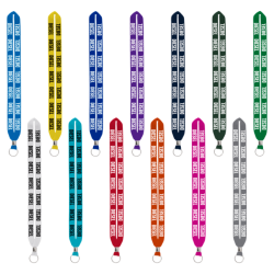 Import Rush 3/4" Polyester Lanyard with Silver Crimp & Split-Ring