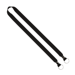 Import Rush 3/4" Polyester 2-Ended Lanyard with Dual Silver Metal Crimp & Split-Ring