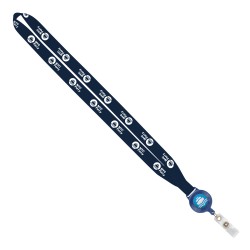 Import Rush 3/4" Polyester Lanyard with Sewn Badge Reel