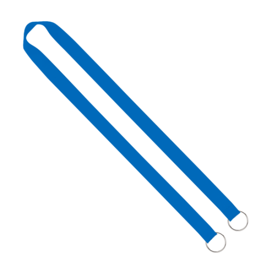 Import Rush 3/4" Polyester 2-Ended Lanyard with Dual Sewn Silver Metal Split-Ring