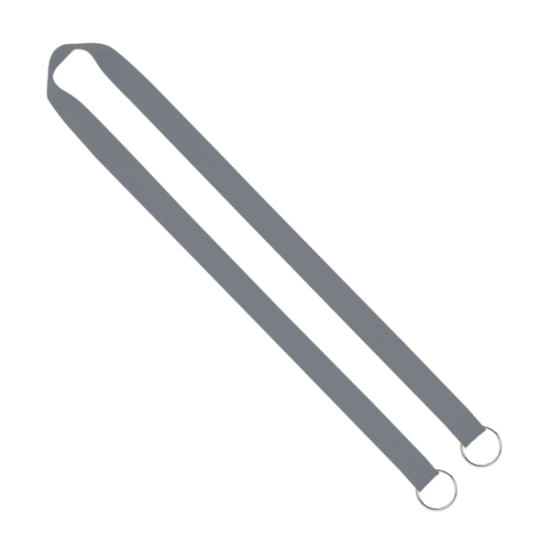 Import Rush 3/4" Polyester 2-Ended Lanyard with Dual Sewn Silver Metal Split-Ring