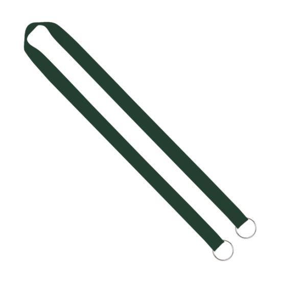 Import Rush 3/4" Polyester 2-Ended Lanyard with Dual Sewn Silver Metal Split-Ring