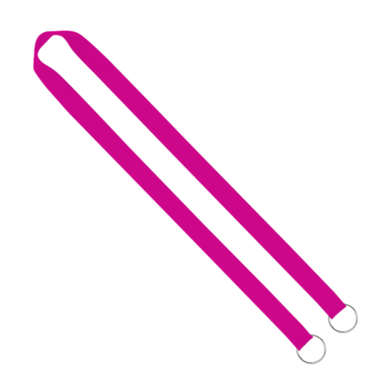 Import Rush 3/4" Polyester 2-Ended Lanyard with Dual Sewn Silver Metal Split-Ring