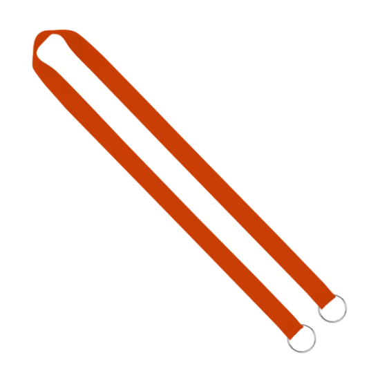 Import Rush 3/4" Polyester 2-Ended Lanyard with Dual Sewn Silver Metal Split-Ring