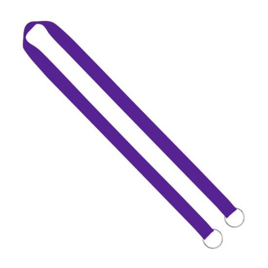 Import Rush 3/4" Polyester 2-Ended Lanyard with Dual Sewn Silver Metal Split-Ring