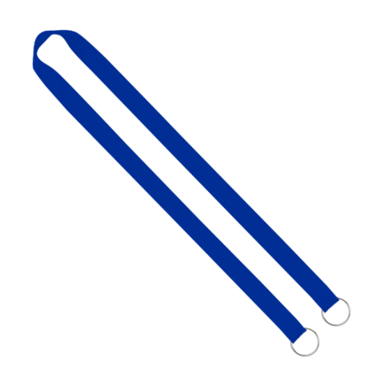 Import Rush 3/4" Polyester 2-Ended Lanyard with Dual Sewn Silver Metal Split-Ring