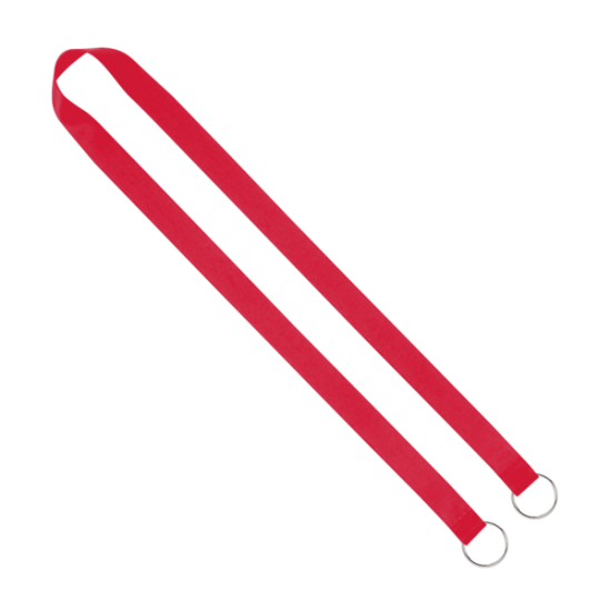 Import Rush 3/4" Polyester 2-Ended Lanyard with Dual Sewn Silver Metal Split-Ring