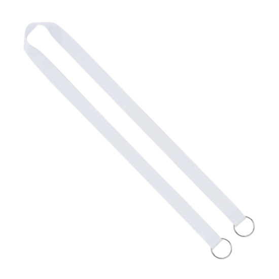 Import Rush 3/4" Polyester 2-Ended Lanyard with Dual Sewn Silver Metal Split-Ring