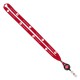 Color: Red (SnugZ) Import Rush 5/8" Polyester Lanyard with Silver Crimp & Badge Reel