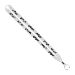 Import Rush 5/8" Polyester Lanyard with Silver Crimp & Split-Ring