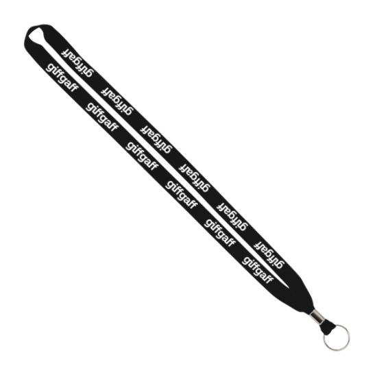 Import Rush 5/8" Polyester Lanyard with Silver Crimp & Split-Ring