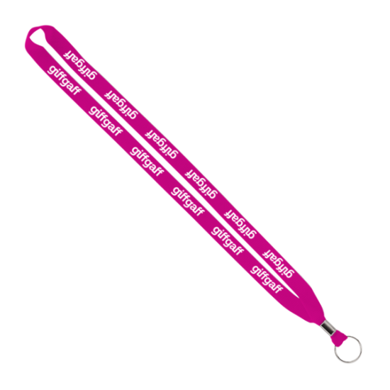 Import Rush 5/8" Polyester Lanyard with Silver Crimp & Split-Ring