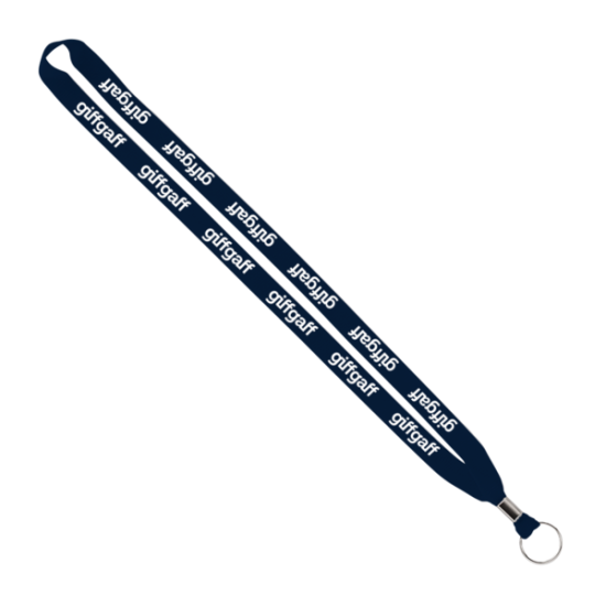 Import Rush 5/8" Polyester Lanyard with Silver Crimp & Split-Ring