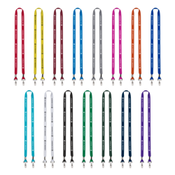 Import Rush 5/8" Polyester 2-Ended Lanyard with Dual Silver Crimps & Split-Rings