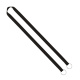 Color: Black (SnugZ) Import Rush 5/8" Polyester 2-Ended Lanyard with Dual Sewn Silver Metal Split-Ring