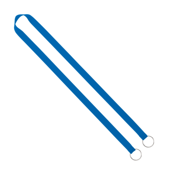 Import Rush 5/8" Polyester 2-Ended Lanyard with Dual Sewn Silver Metal Split-Ring