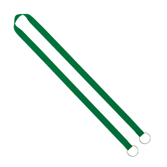 Import Rush 5/8" Polyester 2-Ended Lanyard with Dual Sewn Silver Metal Split-Ring