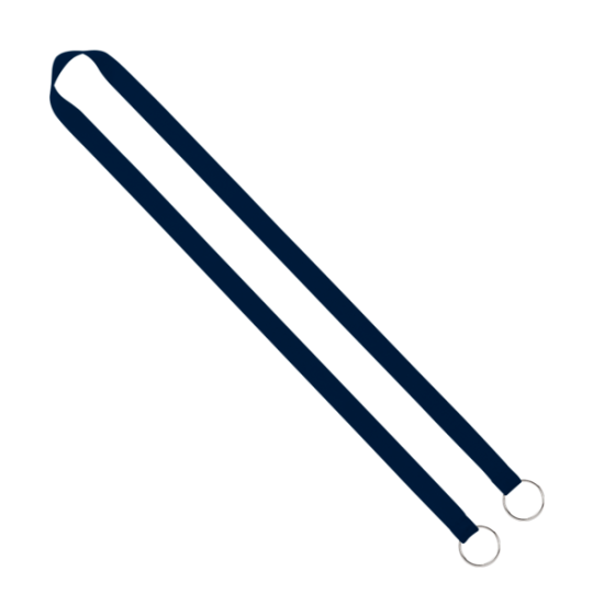 Import Rush 5/8" Polyester 2-Ended Lanyard with Dual Sewn Silver Metal Split-Ring