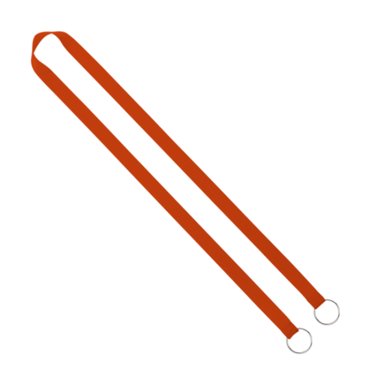 Import Rush 5/8" Polyester 2-Ended Lanyard with Dual Sewn Silver Metal Split-Ring