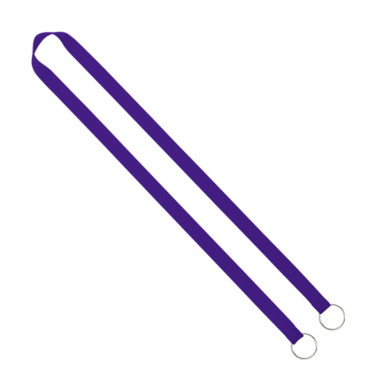 Import Rush 5/8" Polyester 2-Ended Lanyard with Dual Sewn Silver Metal Split-Ring