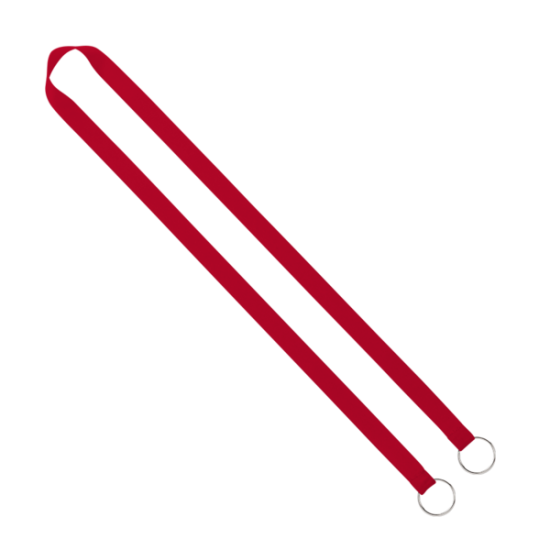 Import Rush 5/8" Polyester 2-Ended Lanyard with Dual Sewn Silver Metal Split-Ring