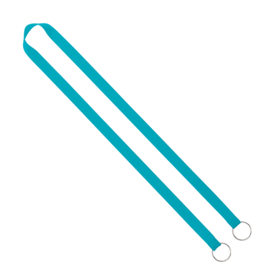 Import Rush 5/8" Polyester 2-Ended Lanyard with Dual Sewn Silver Metal Split-Ring