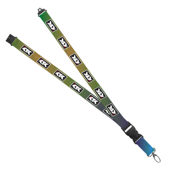 Import Maverick 1" Dye-Sublimated Lanyard w/ Slide Buckle Release, Silver Metal Oval & Convenience Release