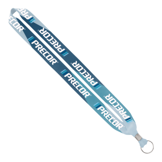 Import Rush 1" Dye-Sublimated Lanyard with Silver Crimp & Split-Ring