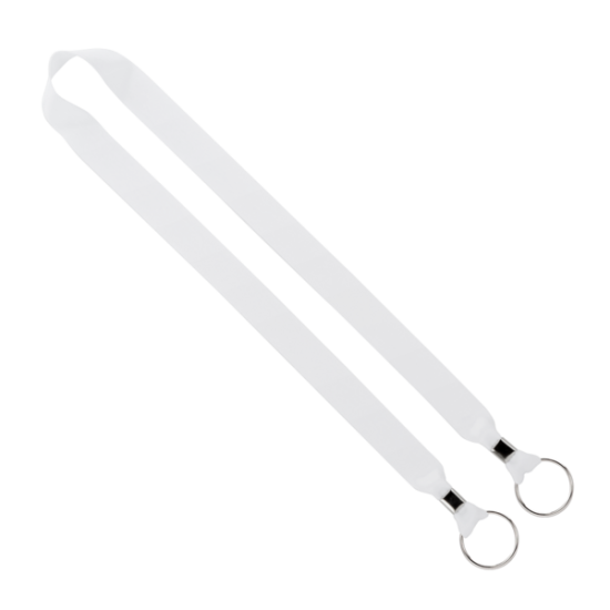Import Rush 1" Dye-Sublimated 2-Ended Lanyard with Dual Silver Metal Crimp & Split-Ring