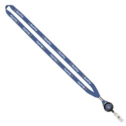 Import Rush 1/2" Dye-Sublimated Lanyard with Silver Crimp & Badge Reel