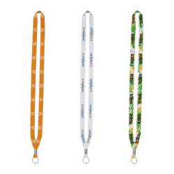 Import Rush 1/2" Dye-Sublimated Lanyard with Silver Crimp & Split-Ring