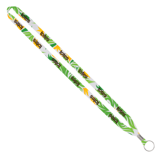 Import Rush 1/2" Dye-Sublimated Lanyard with Silver Crimp & Split-Ring
