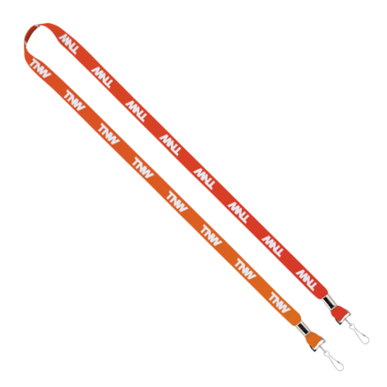 Import Rush 1/2" Dye-Sublimated 2-Ended Lanyard with Dual Silver Crimps & Split-Rings