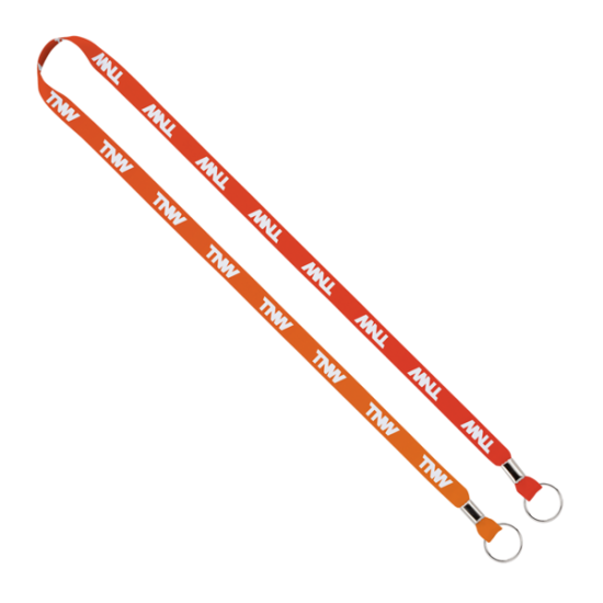 Import Rush 1/2" Dye-Sublimated 2-Ended Lanyard with Dual Silver Crimps & Split-Rings