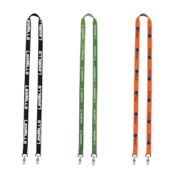 Import Rush 1/2" Dye-Sublimated 2-Ended Lanyard with Dual Sewn Silver Metal Split-Ring