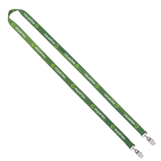 Import Rush 1/2" Dye-Sublimated 2-Ended Lanyard with Dual Sewn Silver Metal Split-Ring