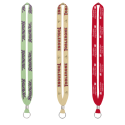 Import Rush 3/4" Dye-Sublimated Lanyard with Silver Crimp & Split-Ring