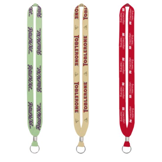 Import Rush 3/4" Dye-Sublimated Lanyard with Silver Crimp & Split-Ring