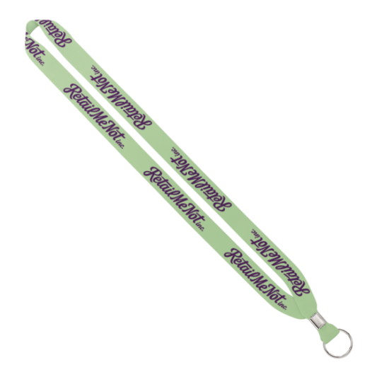 Import Rush 3/4" Dye-Sublimated Lanyard with Silver Crimp & Split-Ring