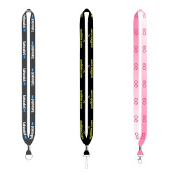 Import Rush 5/8" Dye-Sublimated Lanyard with Silver Crimp & Split-Ring